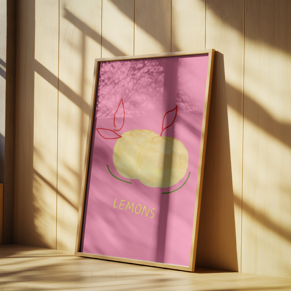 Zitronen in Pink | Poster