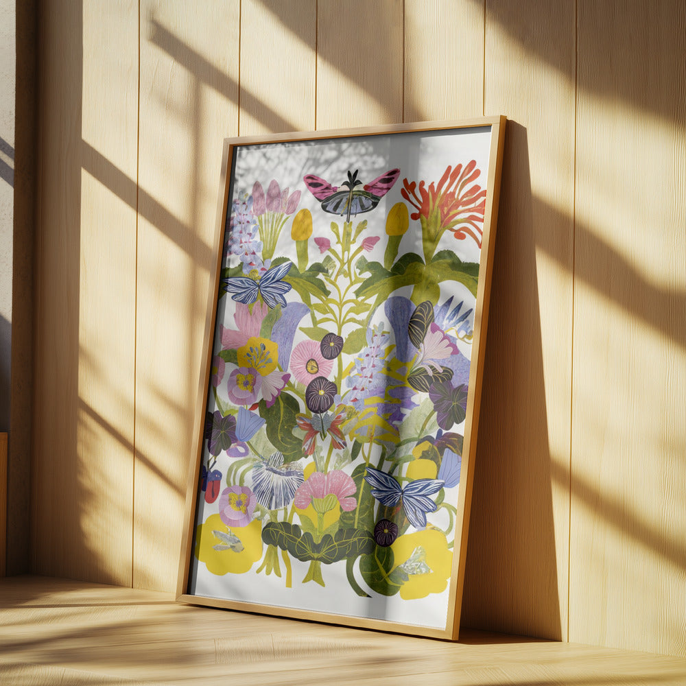 Abstraktes Herbstblumen-Poster