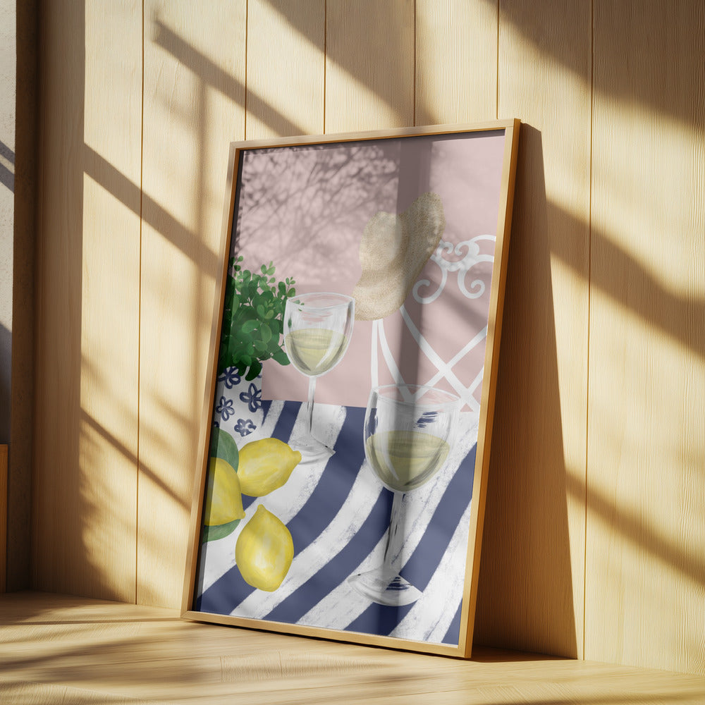 White wine for two | Poster