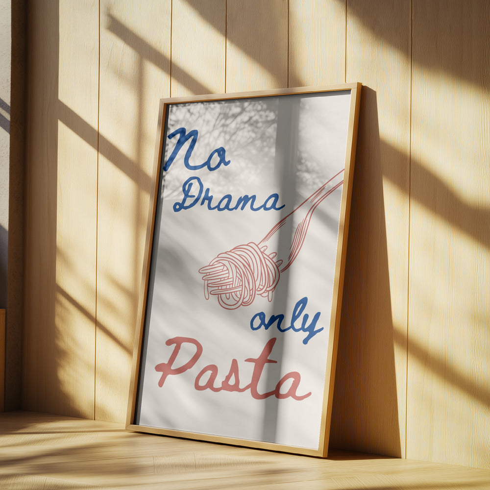 Kein Drama, nur Pasta, Illustration + Text | Poster