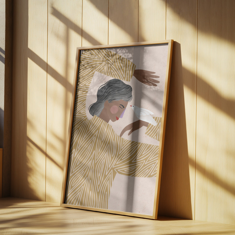 Die Frau mit dem Vogel | Poster