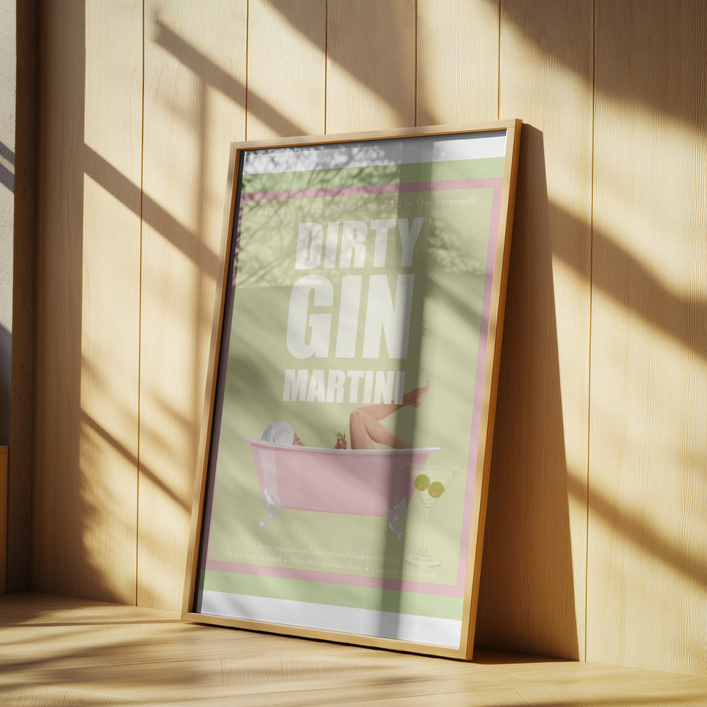 Jlr Cocktails- Dirty Gin Martini | Poster