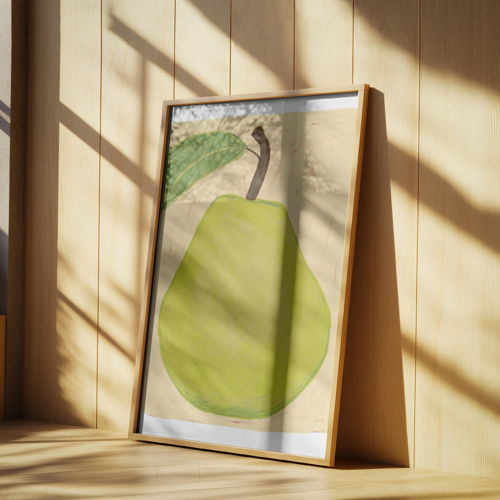 Große grüne Birne | Poster