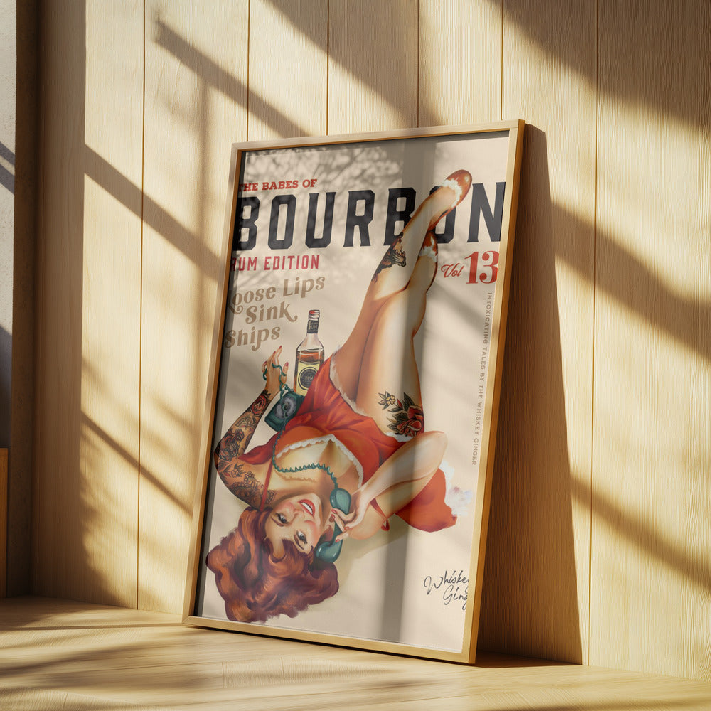 Babes of Bourbon Vol 13 Rum Drinking Pinup Girl Art | Poster