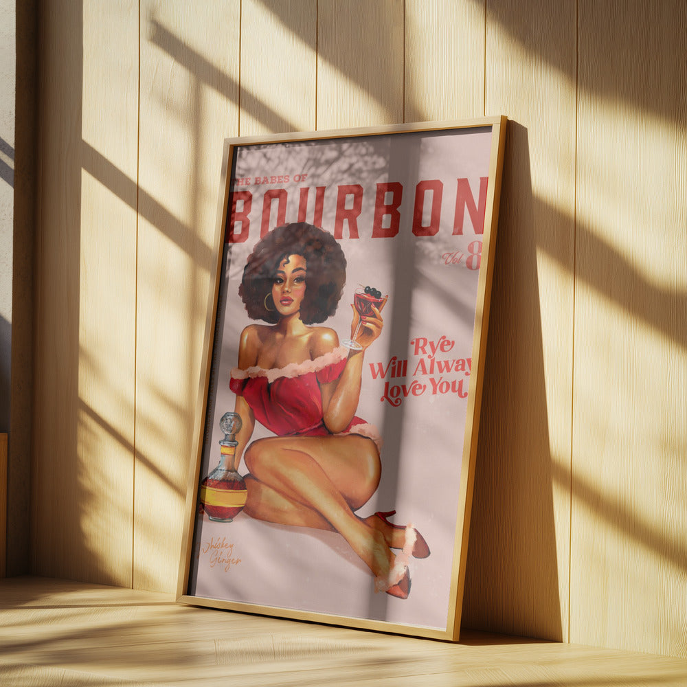Babes of Bourbon Vol 8 Vintage Pinup Girl With Afro | Poster