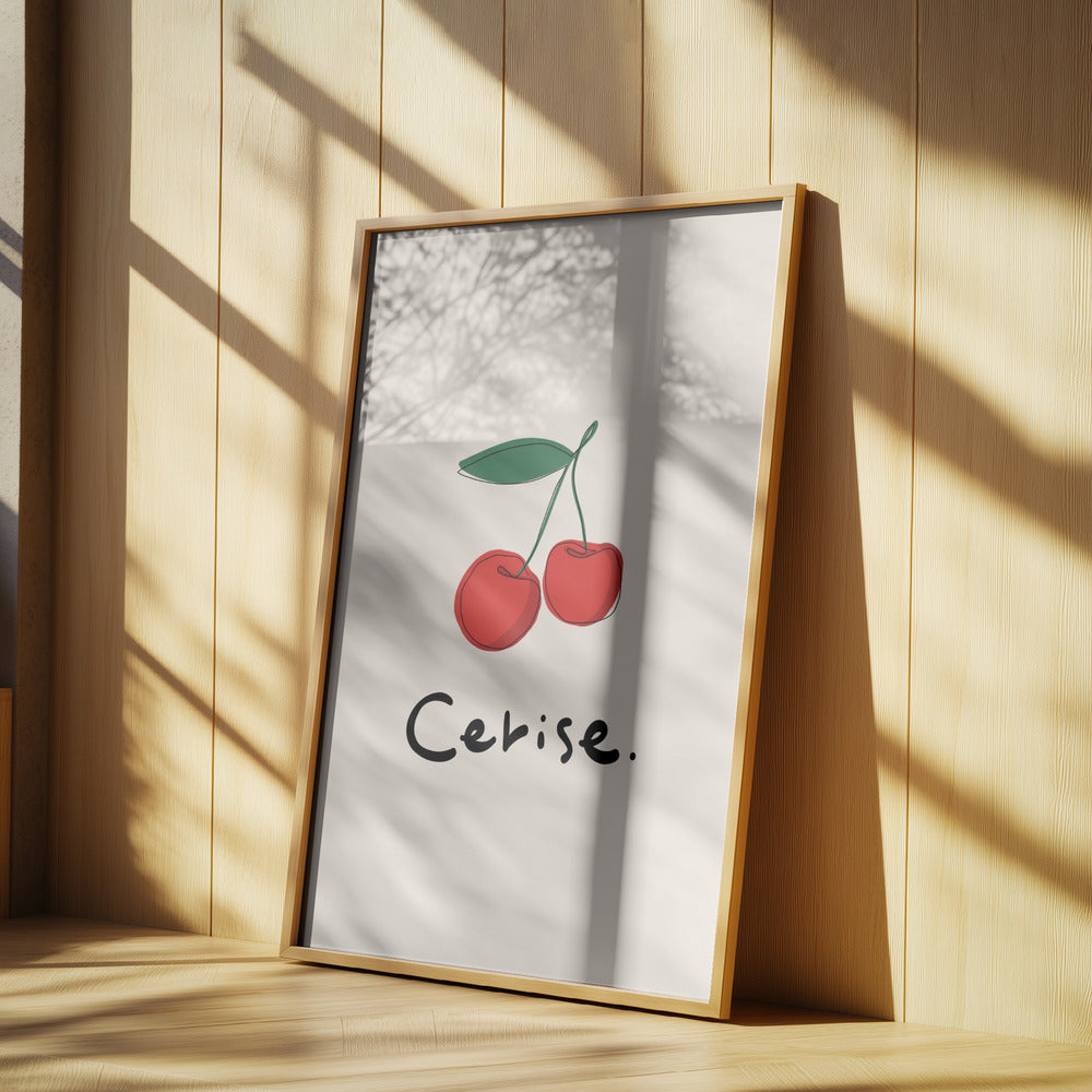 Moderne französische Obstkollektion "Kirsche / Cerise" | Poster