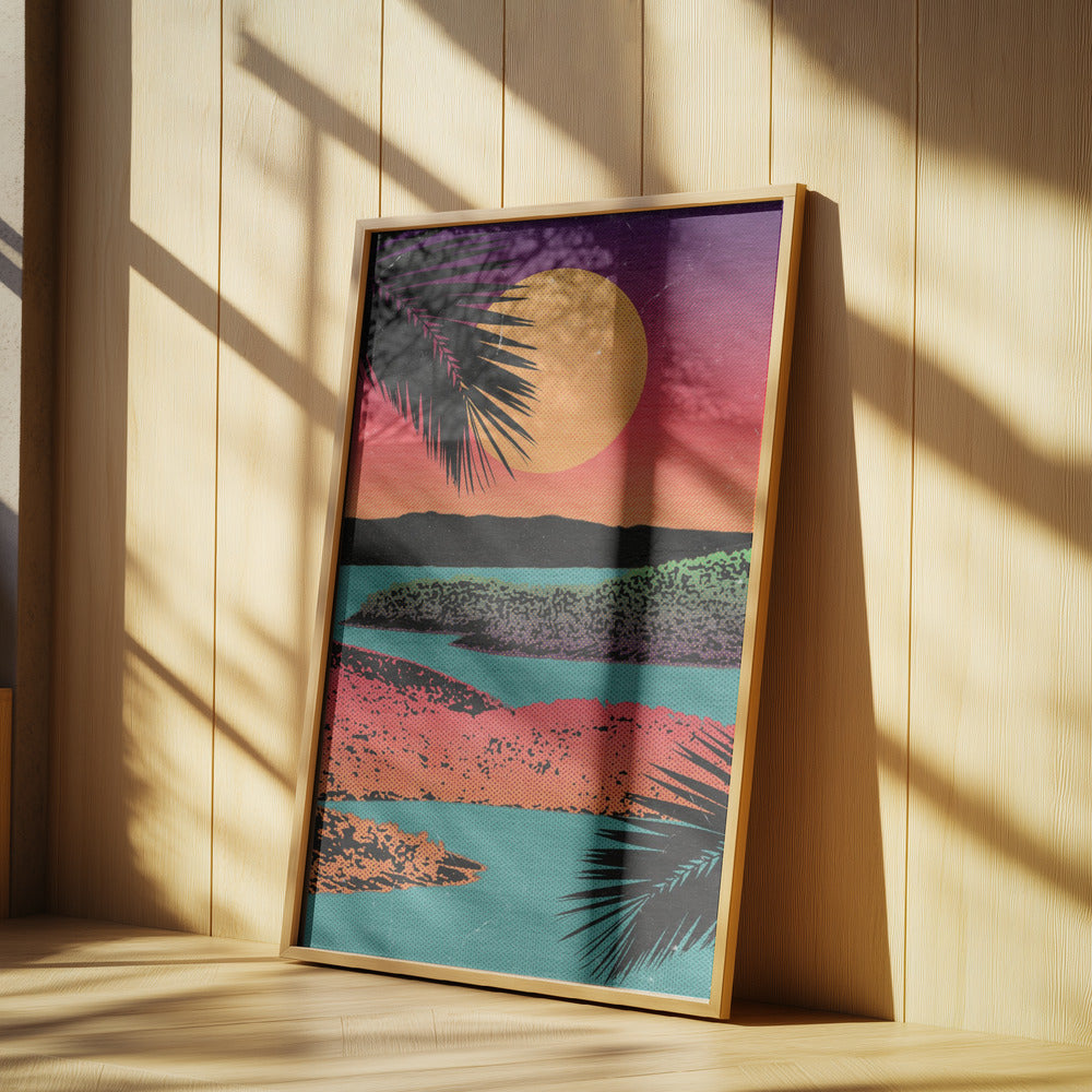 Retro-Sonnenuntergang | Poster