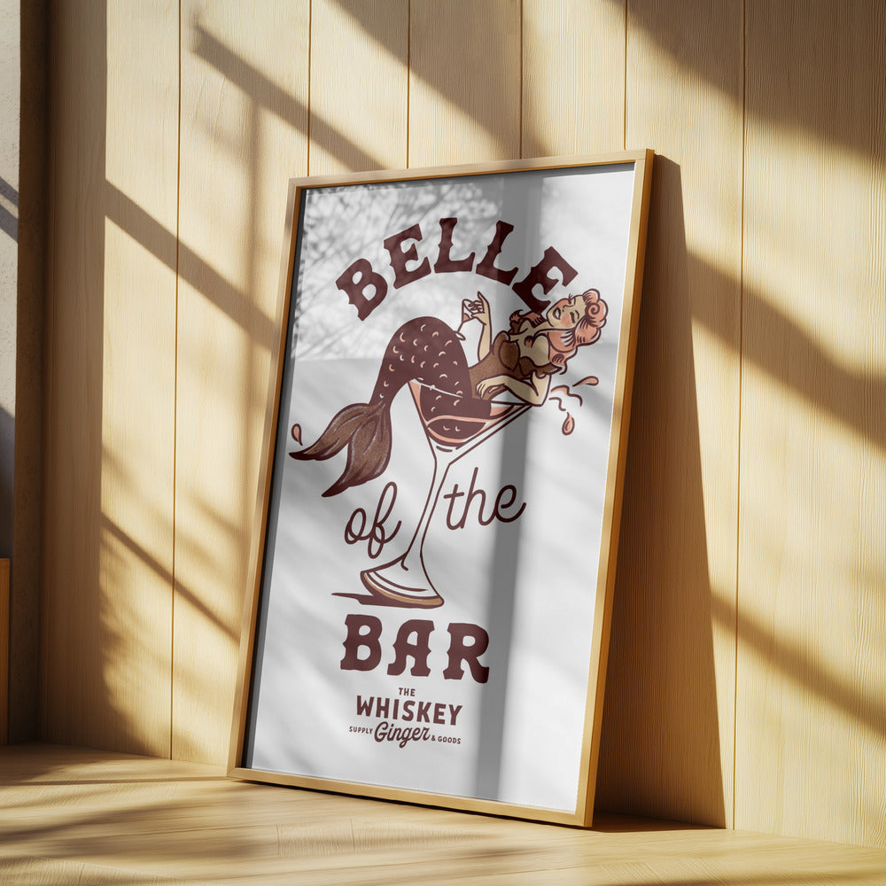 Belle Of The Bar Mermaid Pin Up Art | Poster