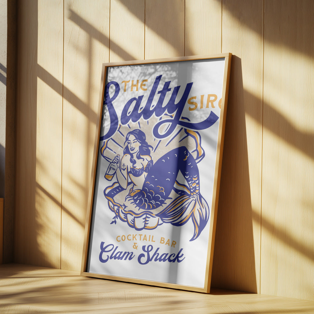 Salty Siren Cocktail Bar & Clam Shack Mermaid | Poster