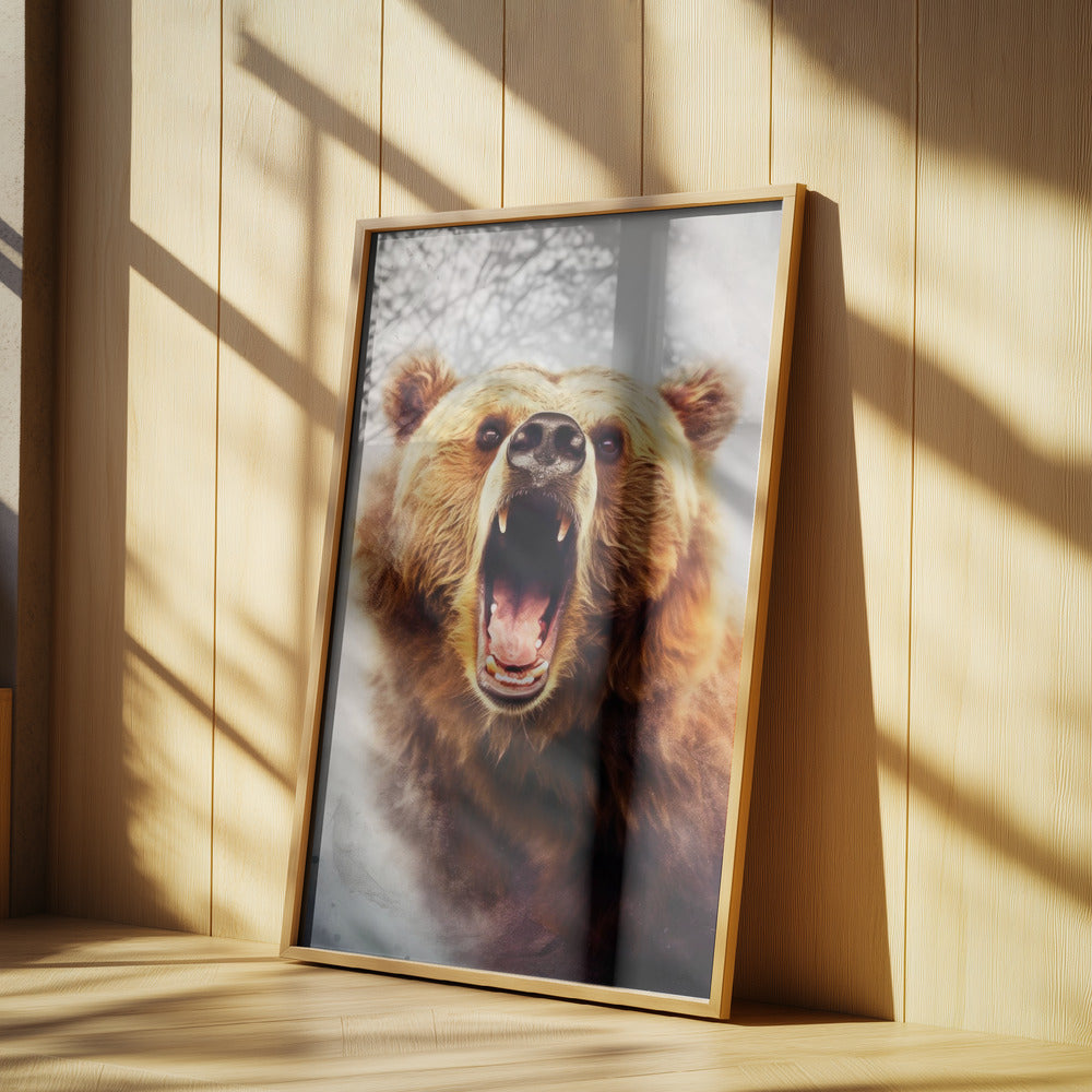 Bär Braun Aquarell Tier Kunst | Poster