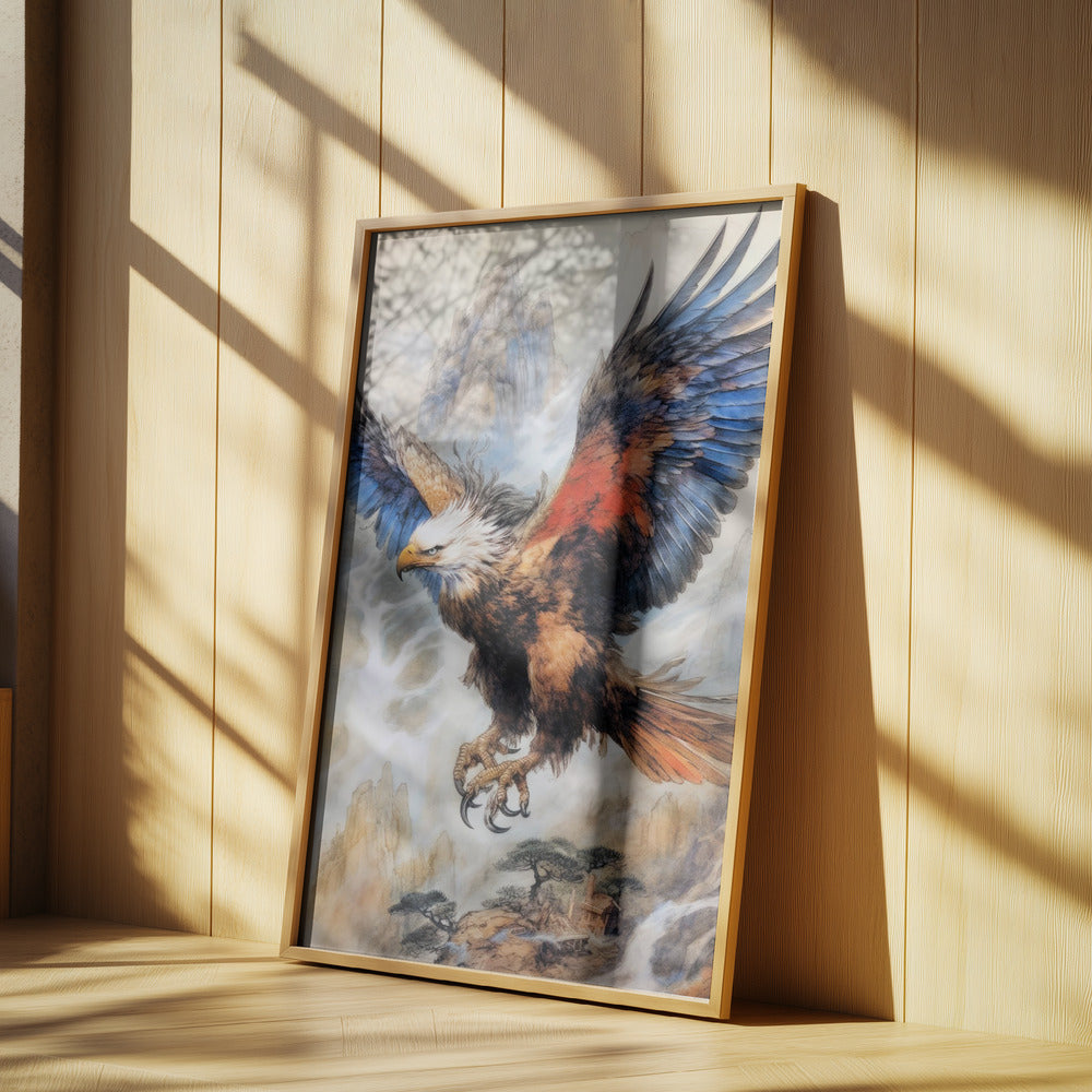 Adler Vogel Aquarell Tier Kunst | Poster