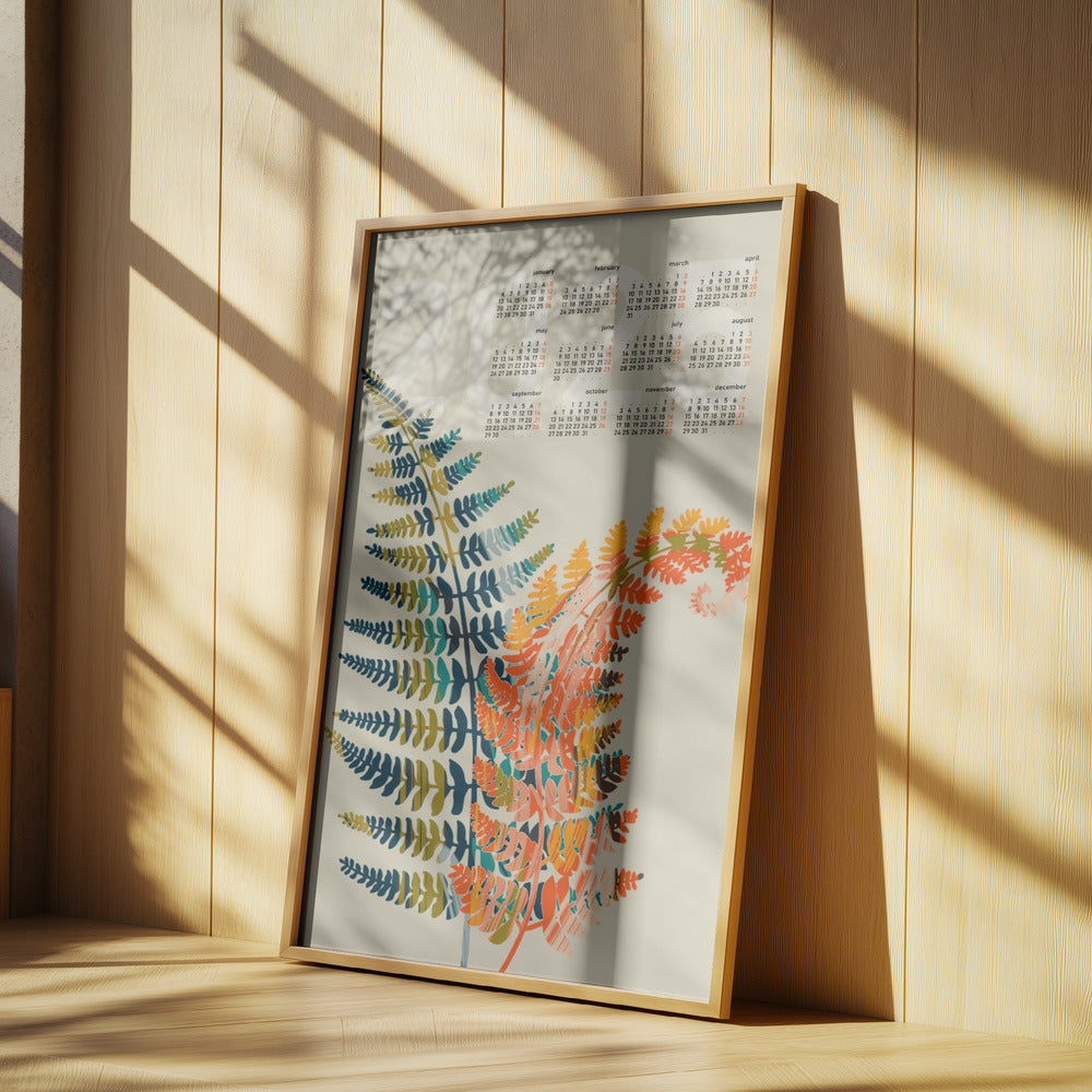 Kalender 2025 Bunte Farnblätter | Poster