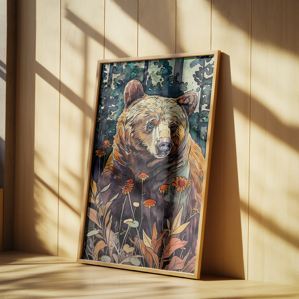 Tierbär Aquarell Tierkunst 4 | Poster