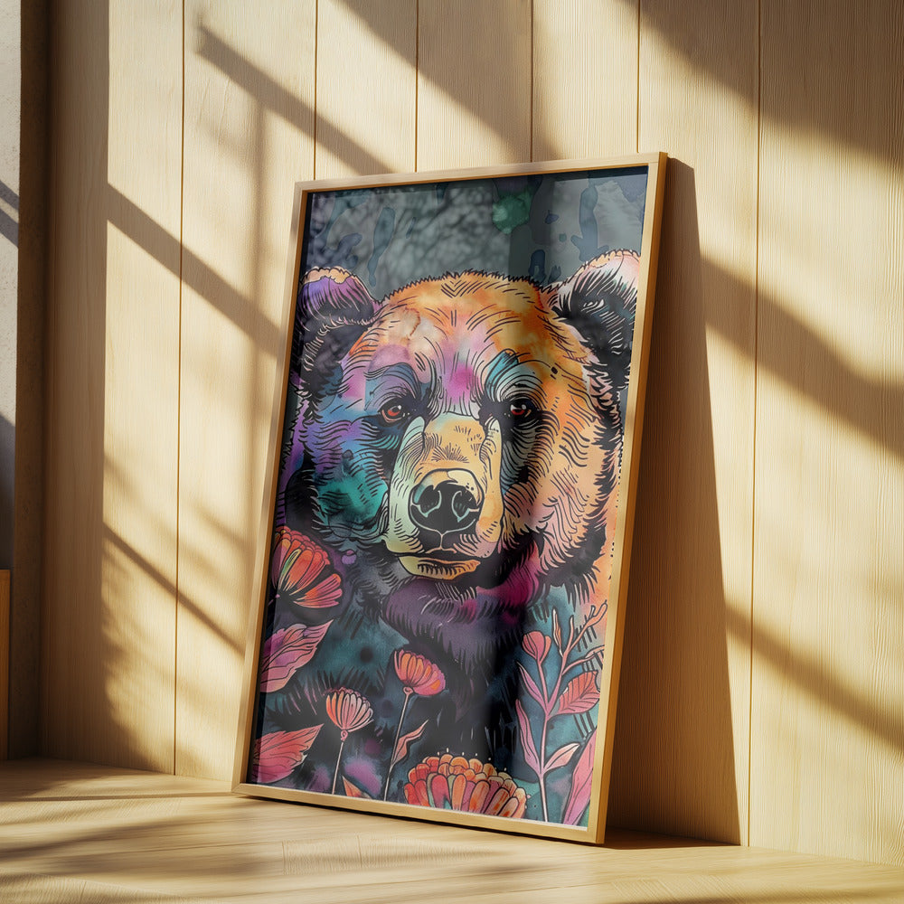 Tierbär Aquarell Tierkunst 2 | Poster