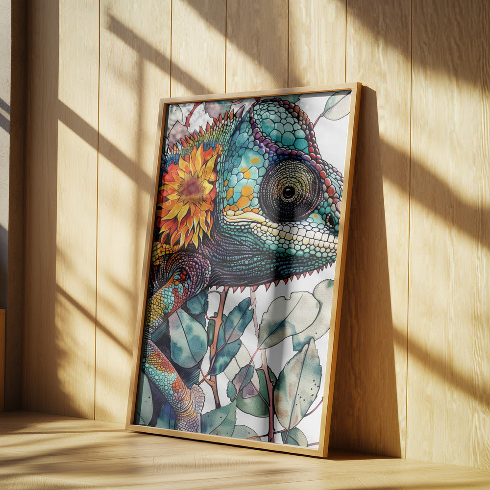 Chamäleon Aquarell Tierkunst 7 | Poster