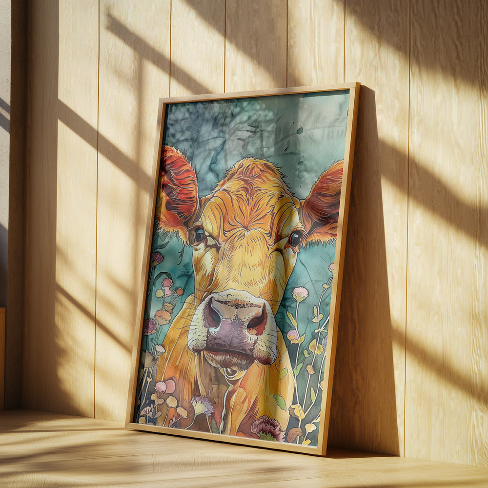 Kuh Aquarell Tierkunst 4 | Poster
