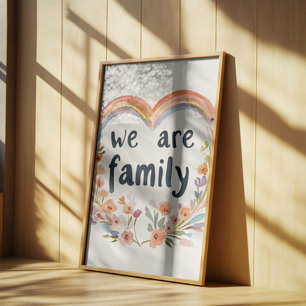 Olemme perhe (kukkakuvio nro 02) | Julisteet - Taidevedokset