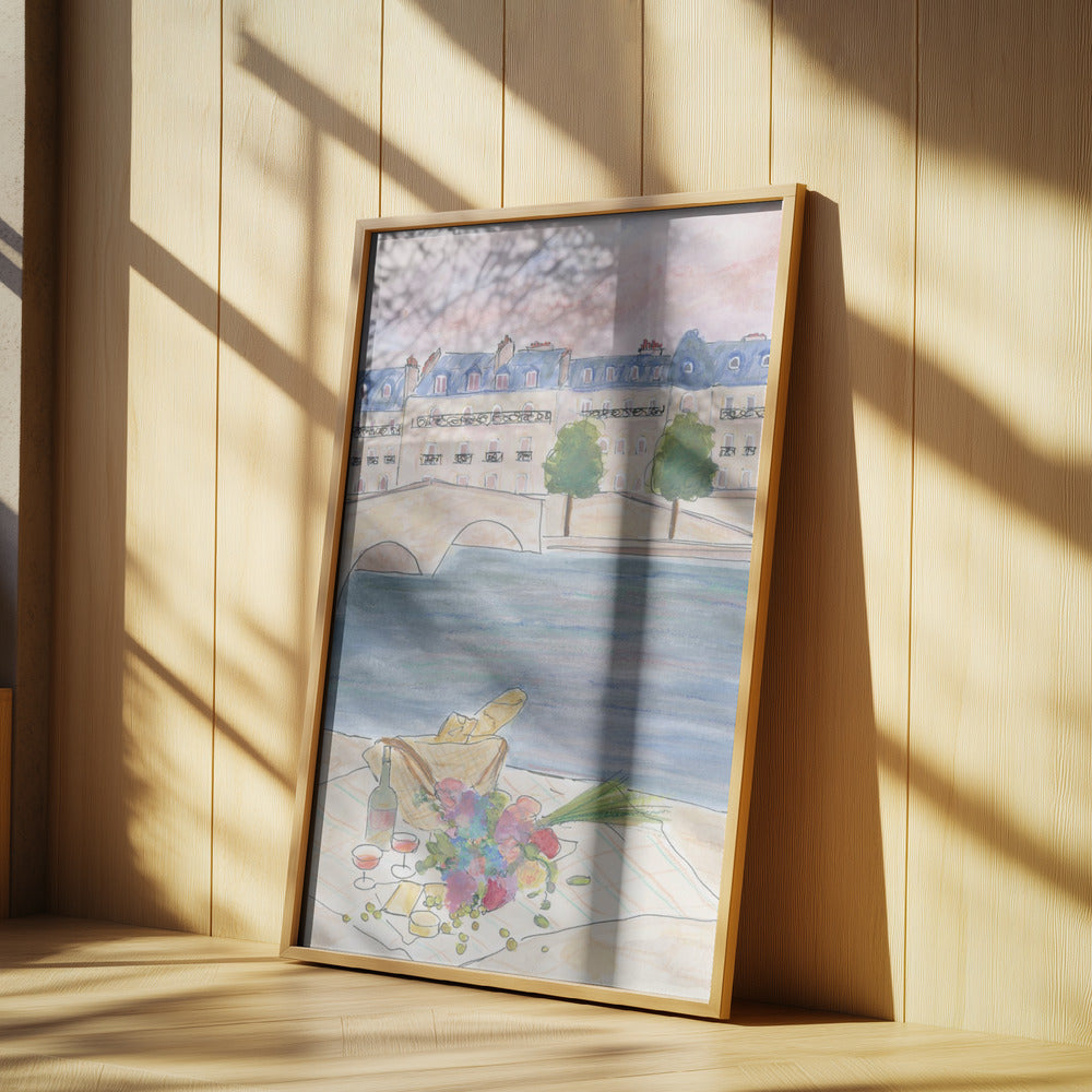 Pariser Picknick an der Seine | Poster