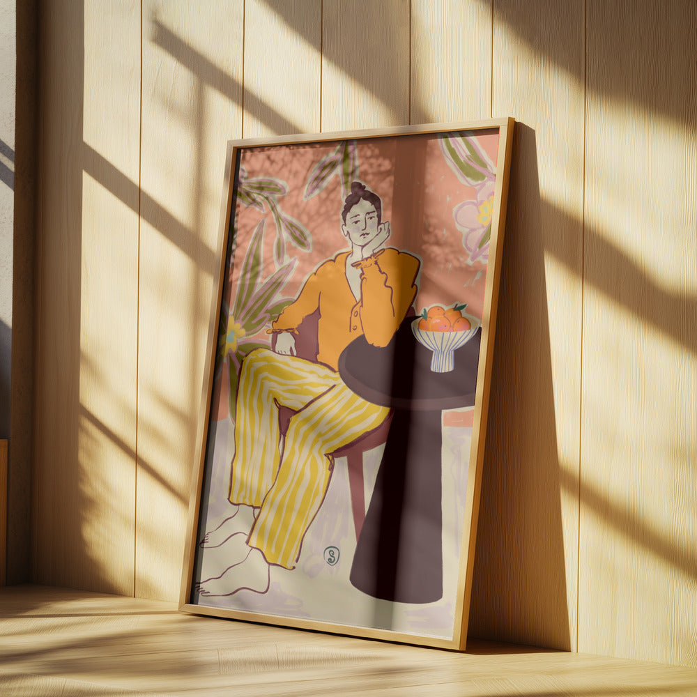 Frau mit Orangen | Poster