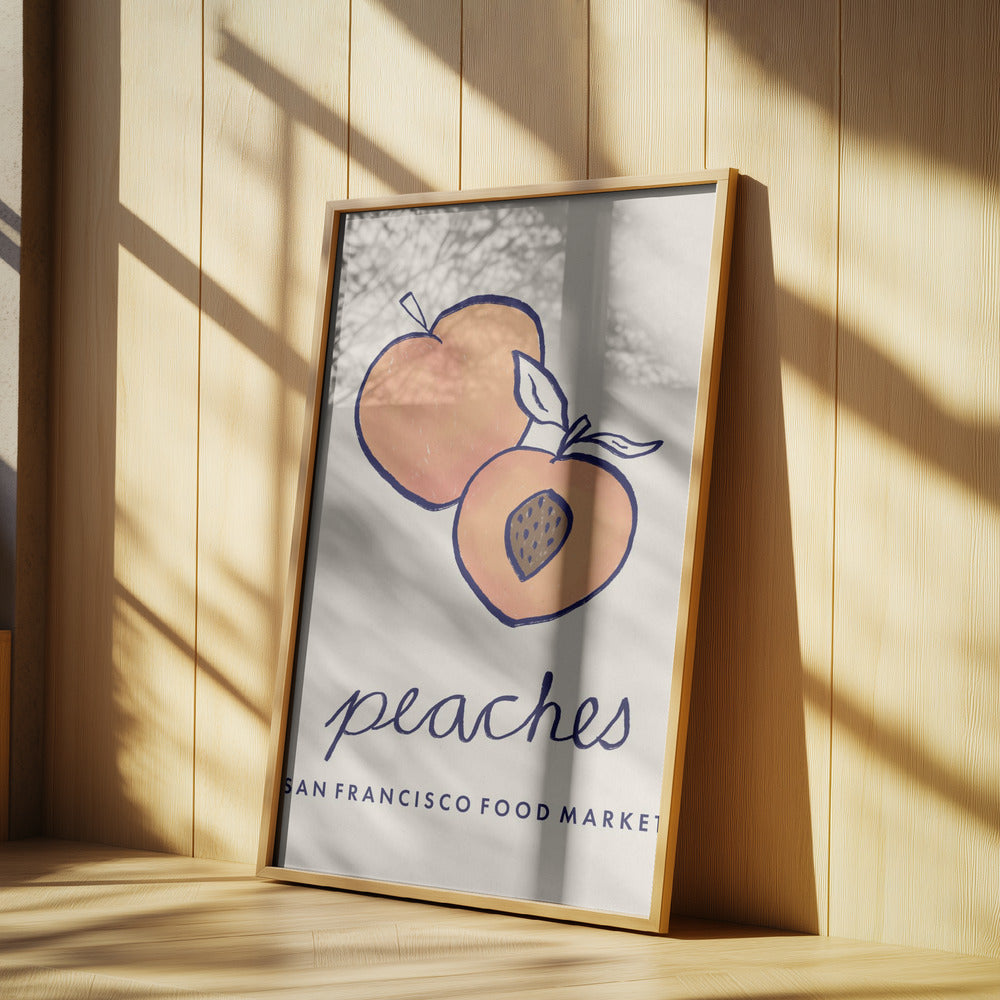 Food Art - Pfirsiche San Francisco Food Market | Poster