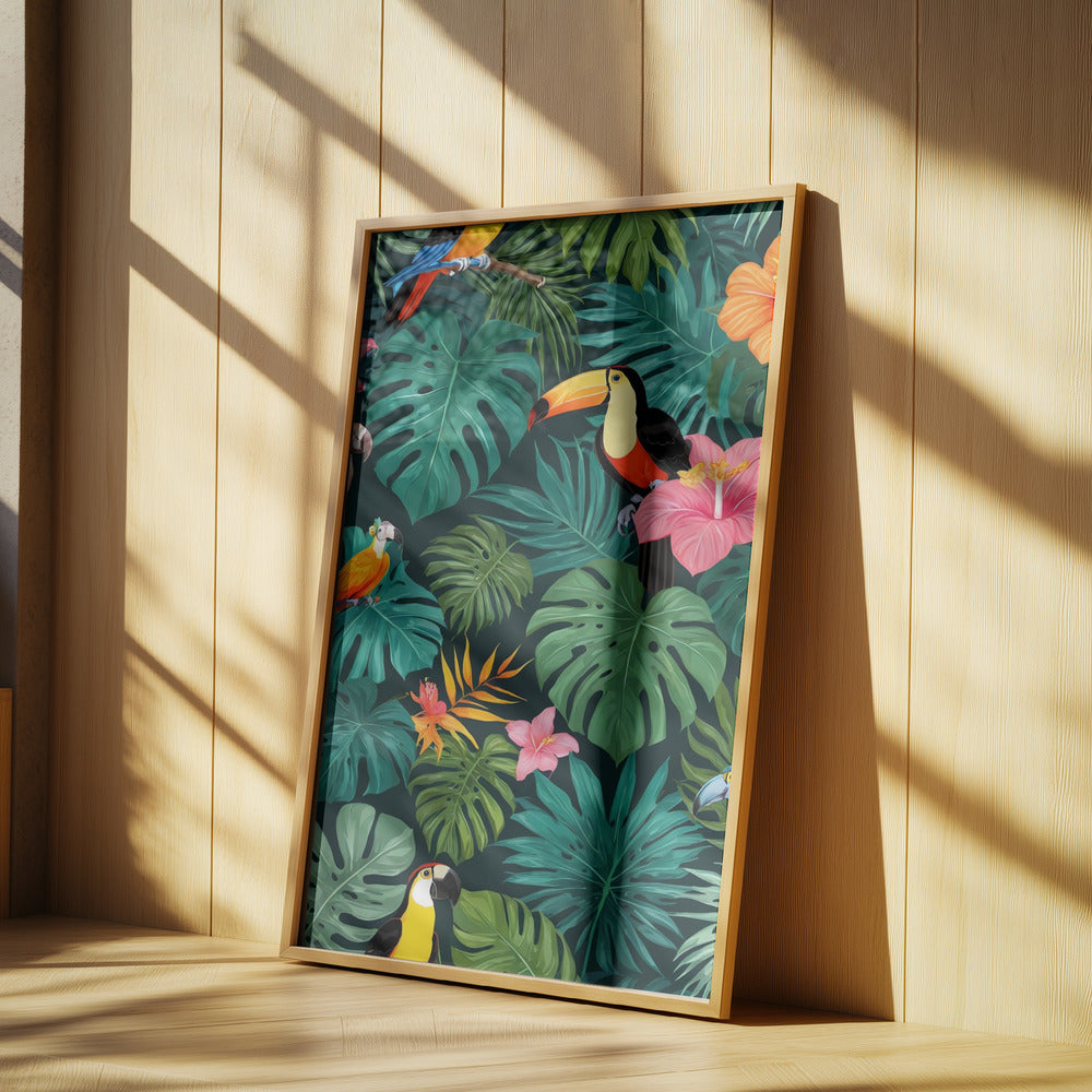 Tropical Paradise Jungle Pattern | Poster