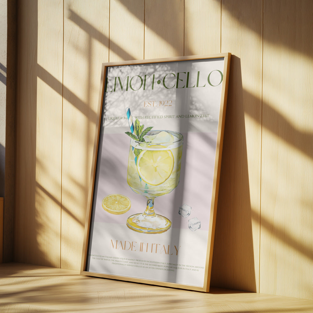 Illustration Of A Limoncello Drink | Poster