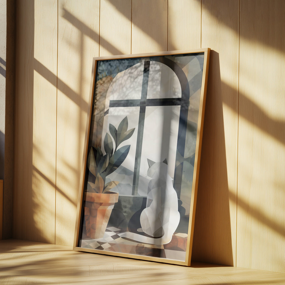 Weiße Katze | Poster