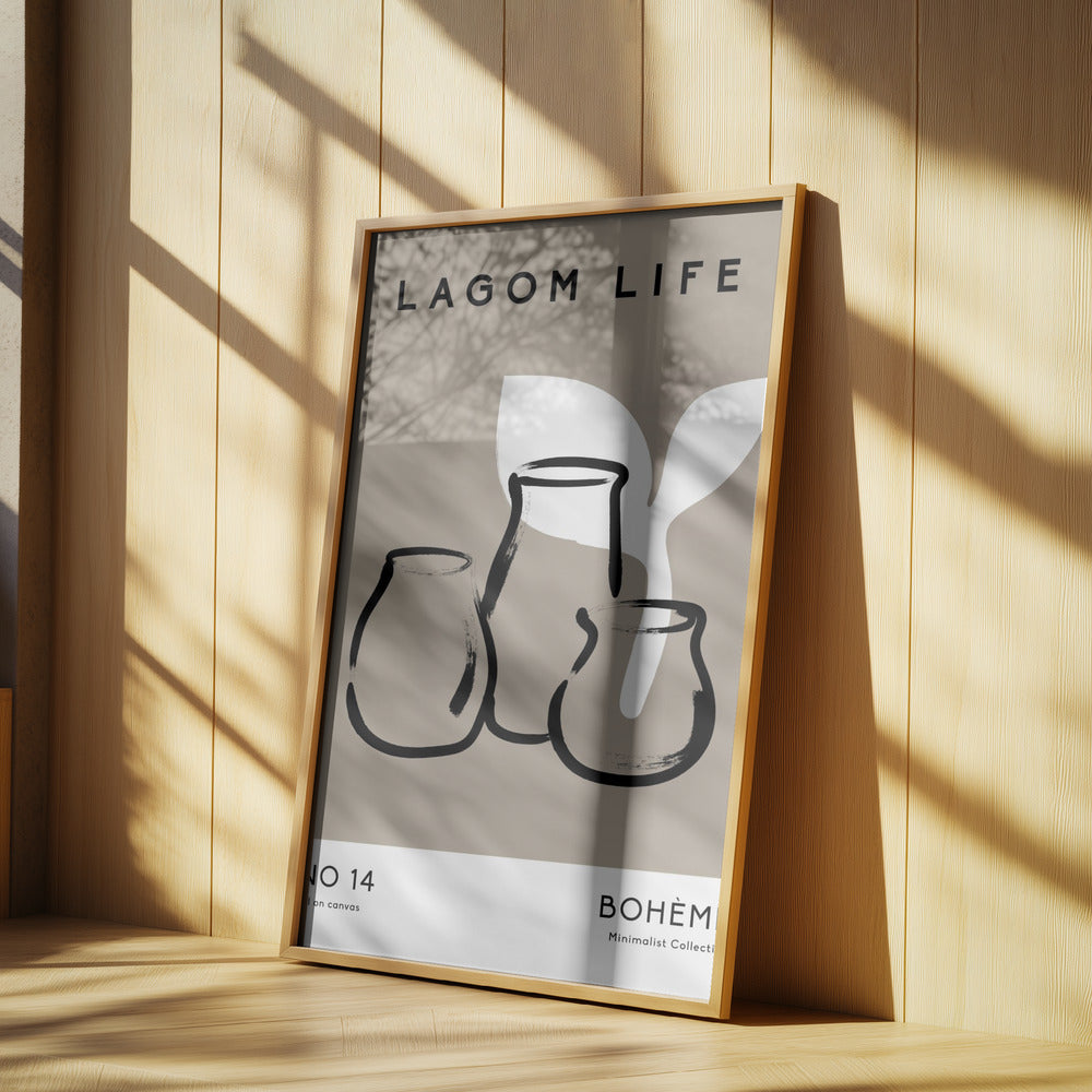 Vases and Leaf | Poster