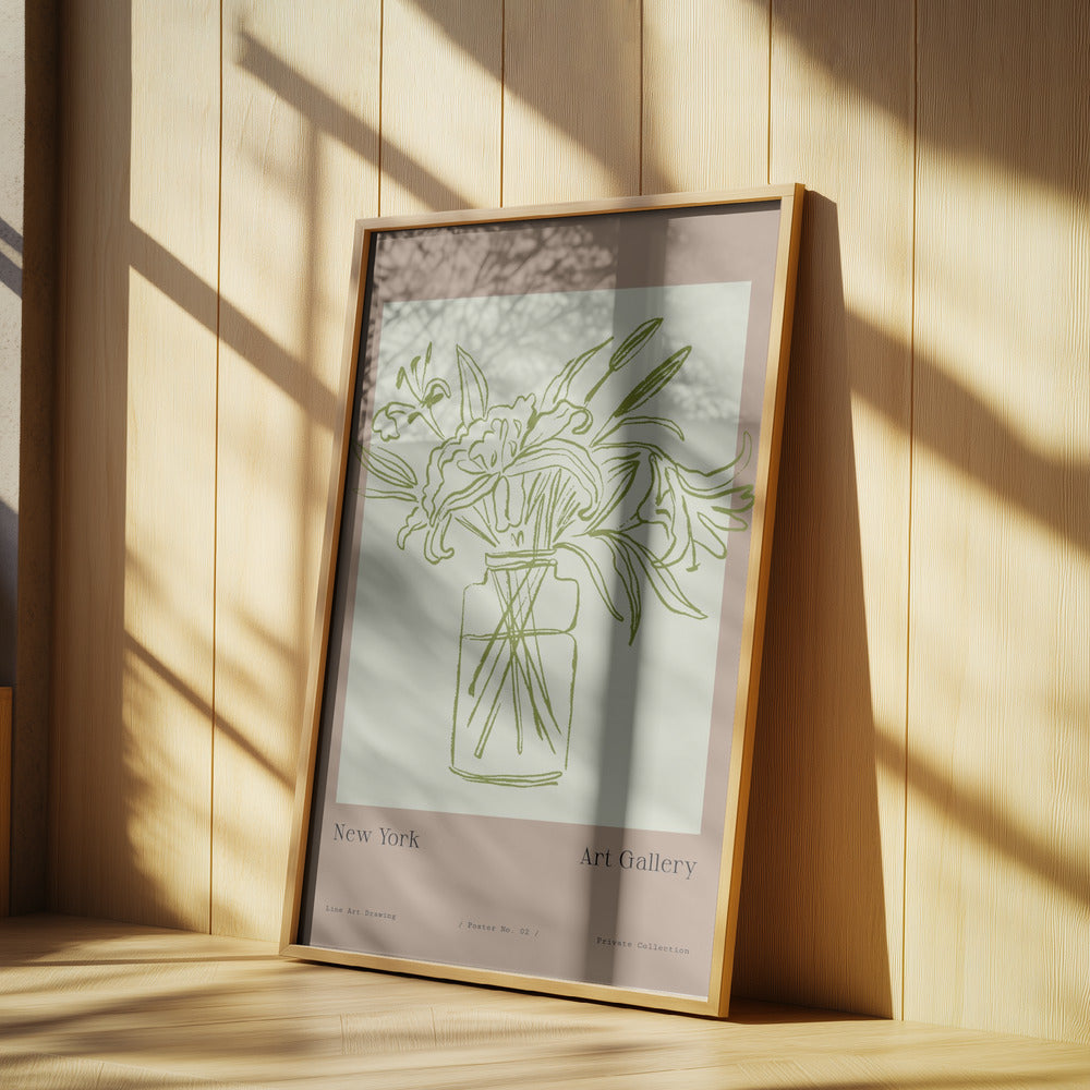 Vase Sketch Blooms | Poster