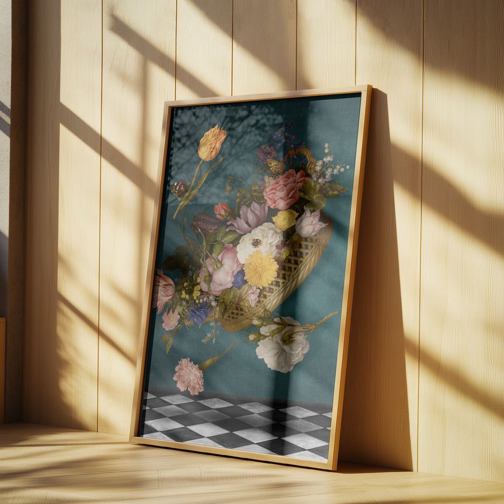 Schwimmender Blumenkorb | Poster