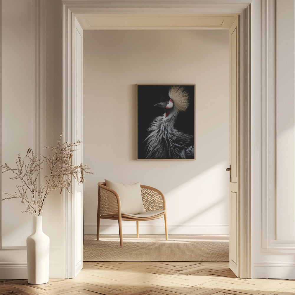 Crowned crane's portrait | Poster