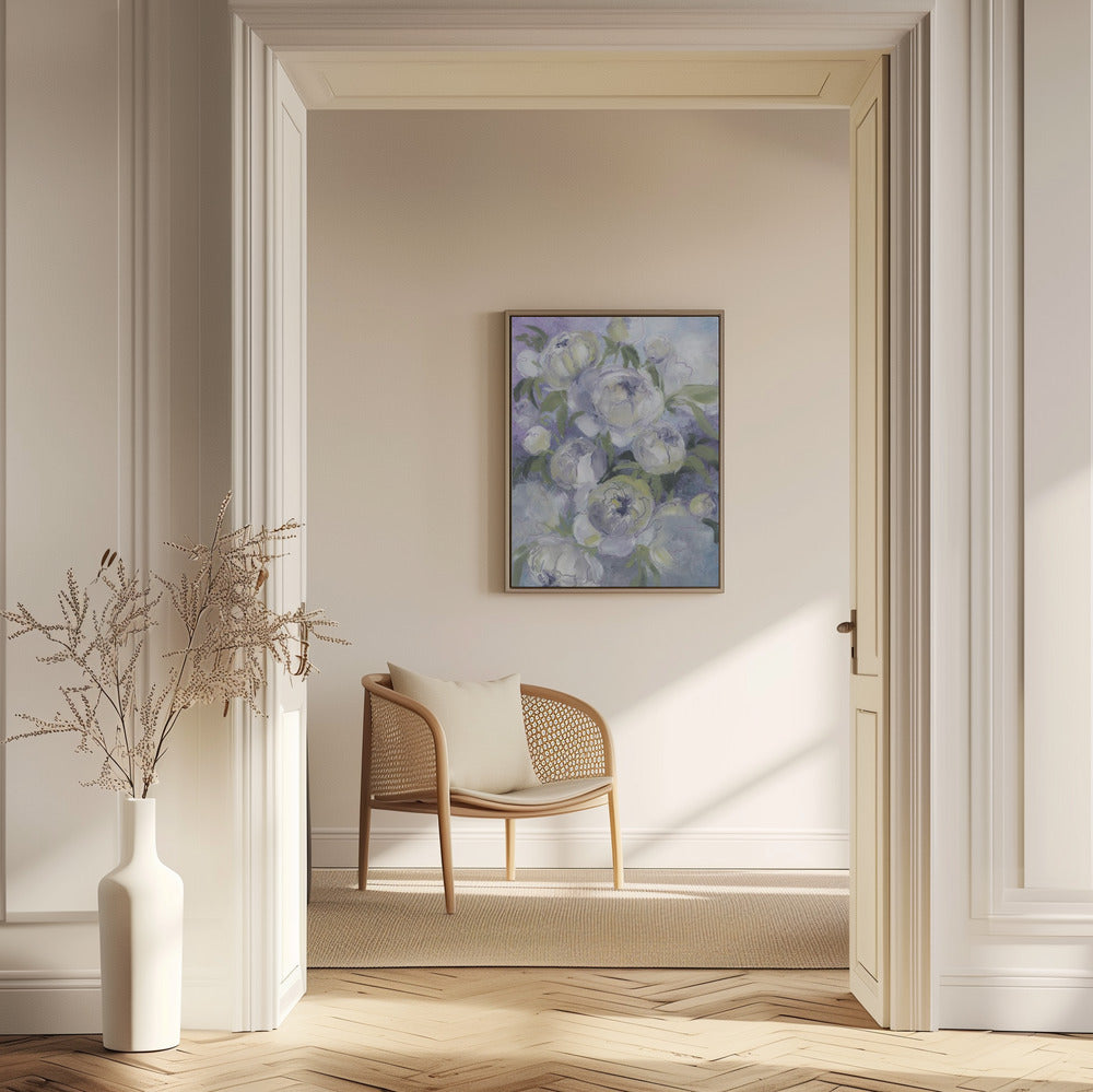 Sady painterly florals in violet | Poster
