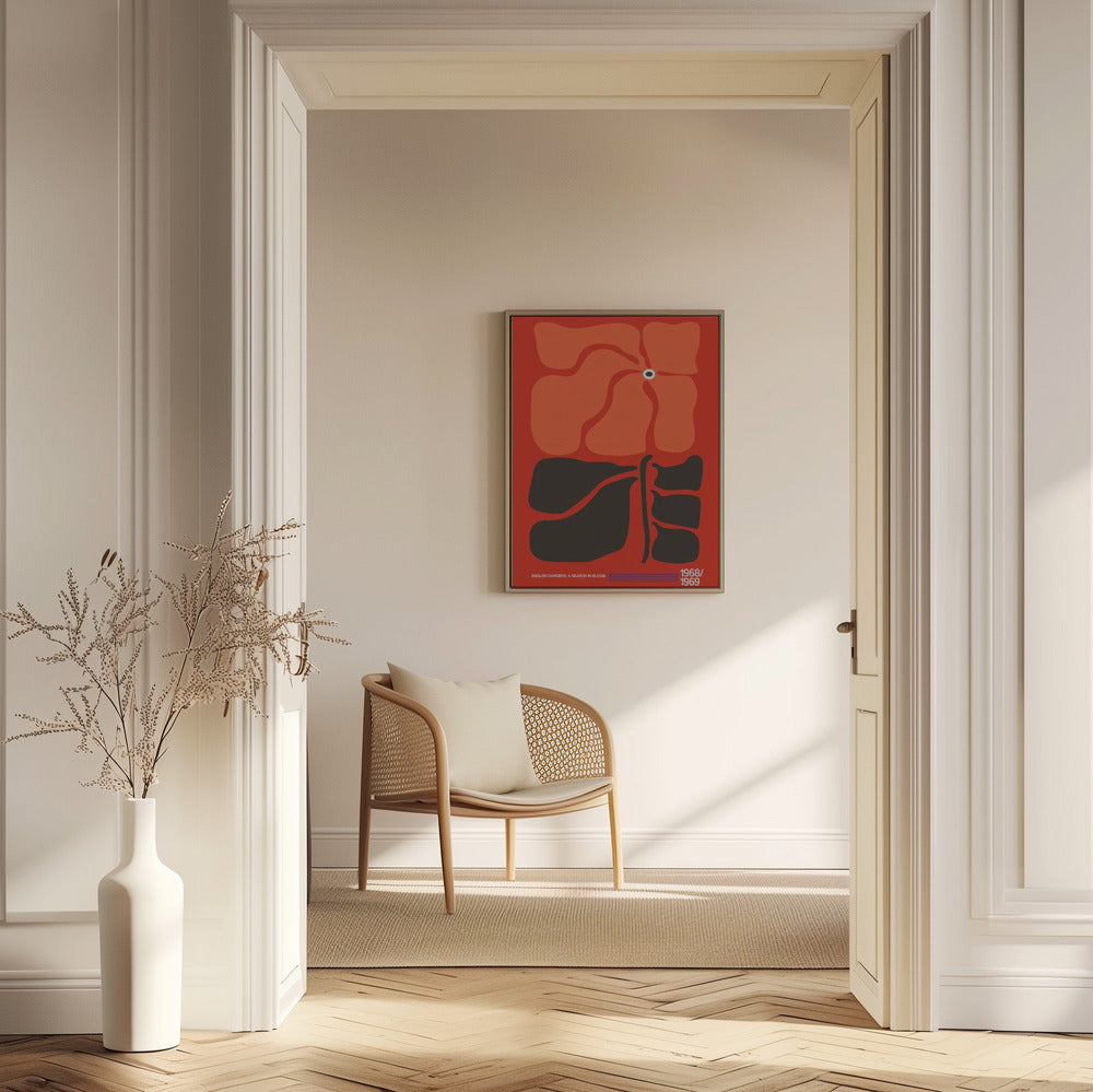 Englische Gärten Rot/Orange | Poster