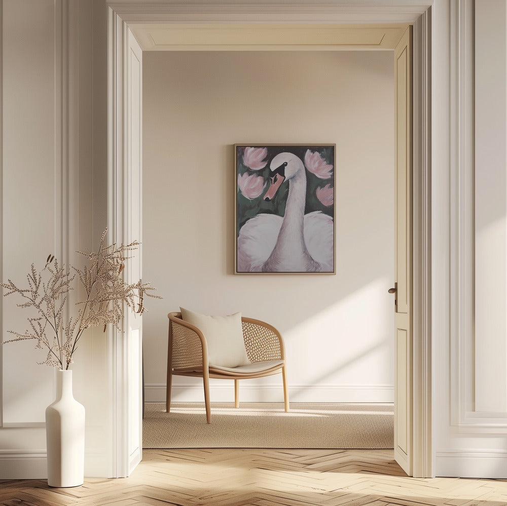 Schwan im Teich | Poster