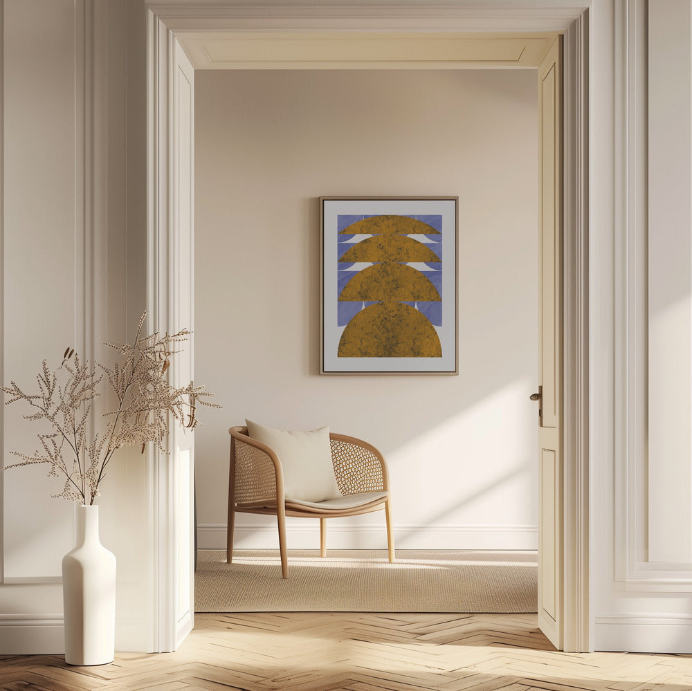 Design med gyllene marmorkulor | Poster