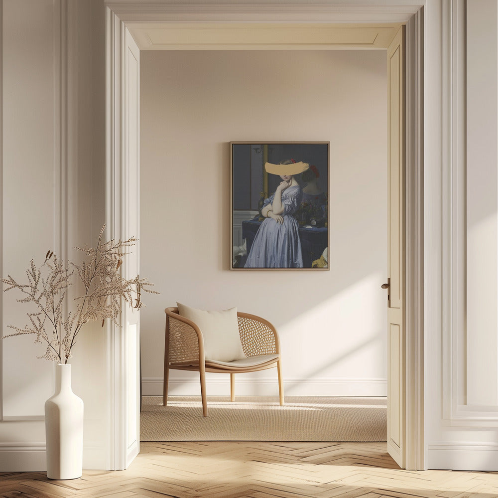 Classic Oil Painting and Yellow Splash | Poster