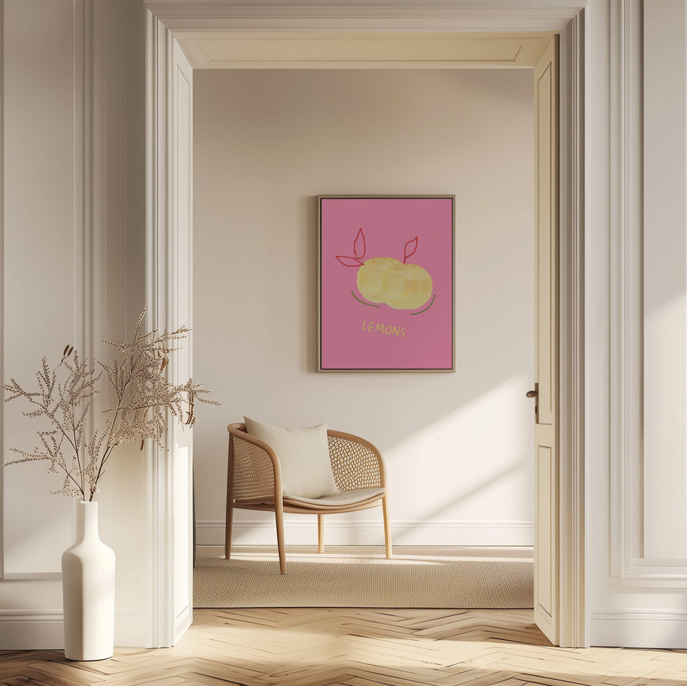 Zitronen in Pink | Poster