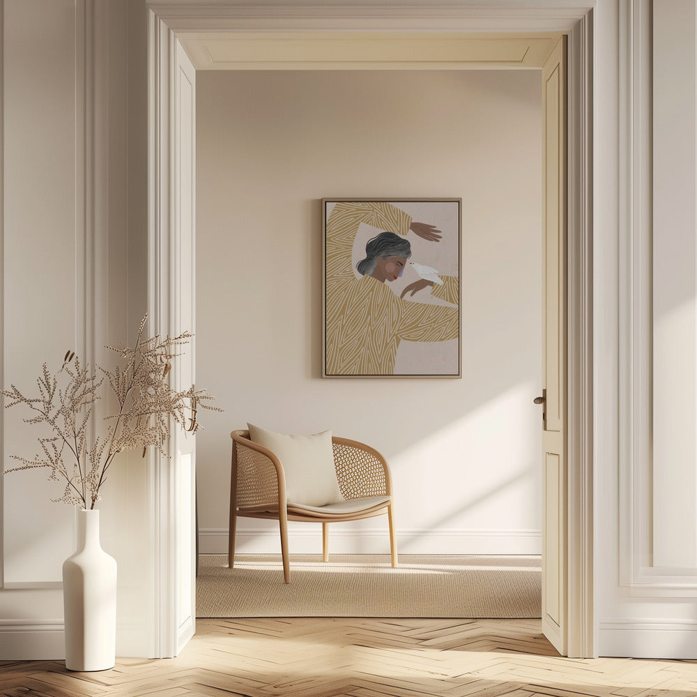 Die Frau mit dem Vogel | Poster