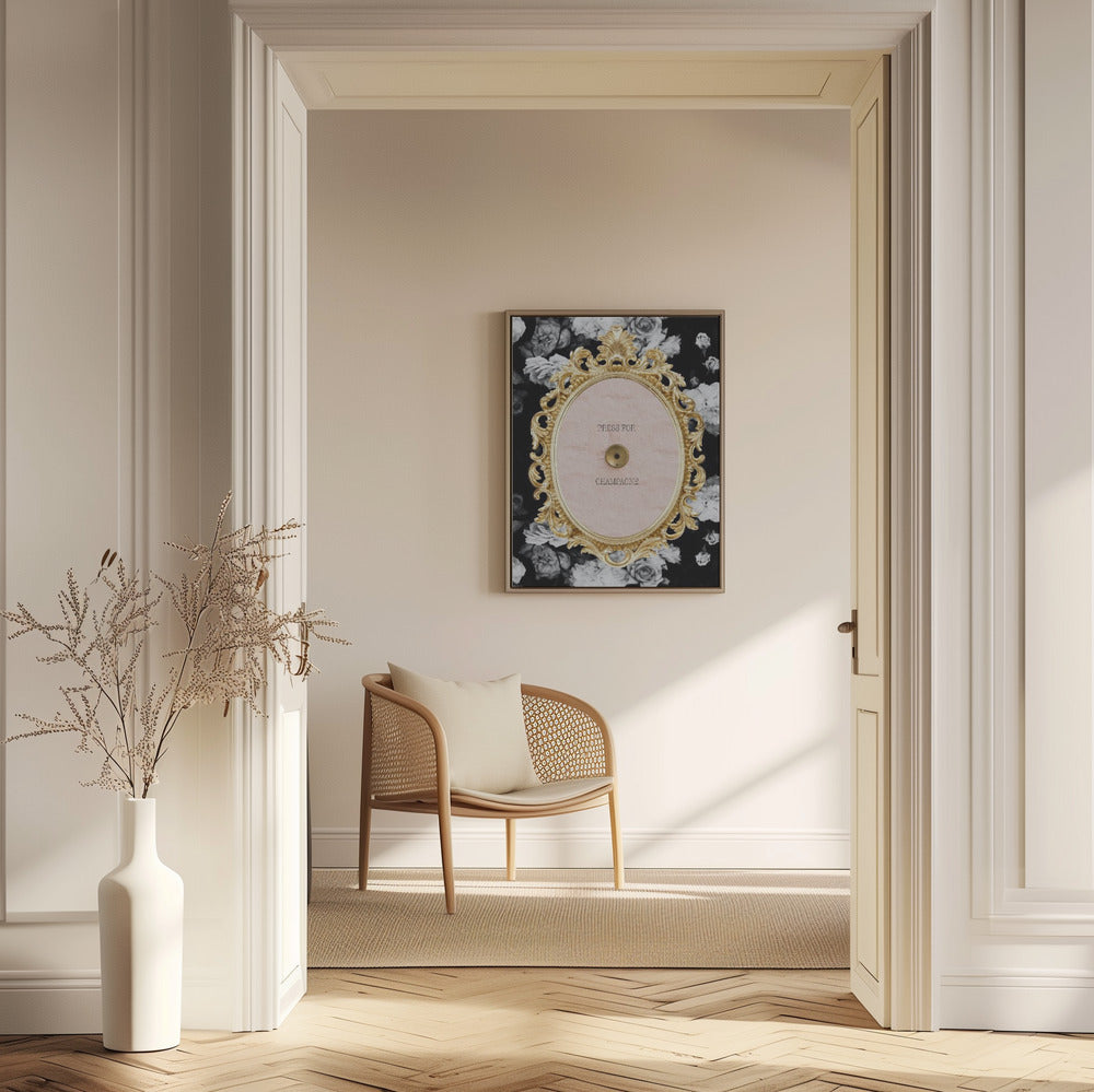 Champagnedarkfloral Ratio2x3 | Poster