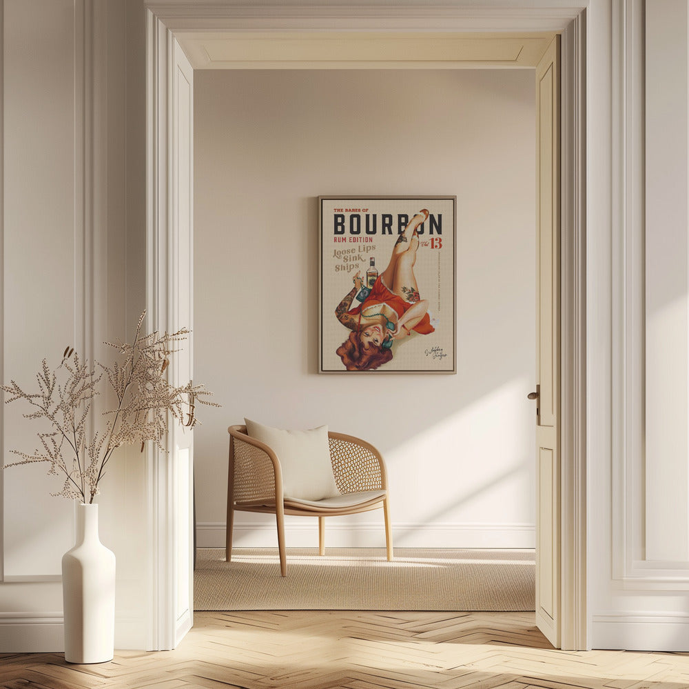 Babes of Bourbon Vol 13 Rum Drinking Pinup Girl Art | Poster