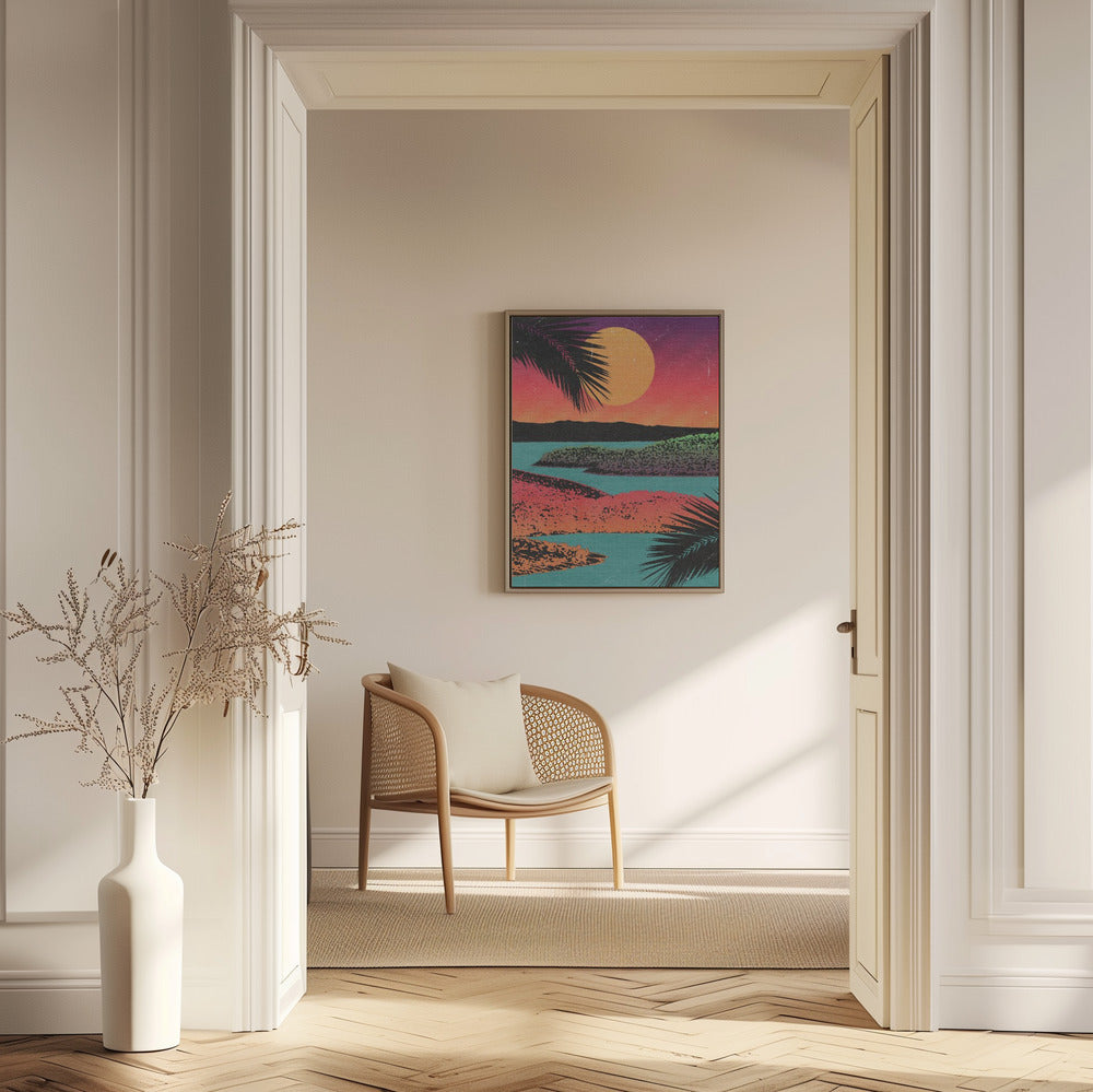 Retro-Sonnenuntergang | Poster