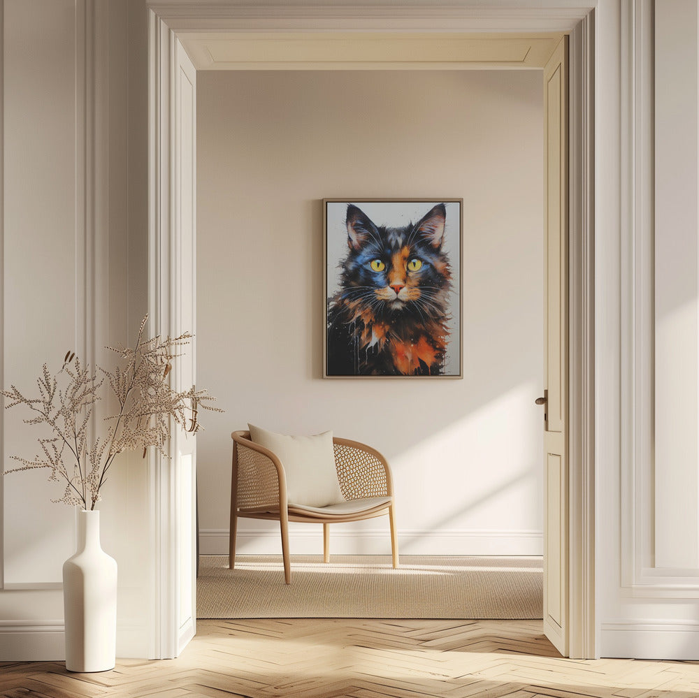 Katze Jack Aquarell Tierkunst | Poster