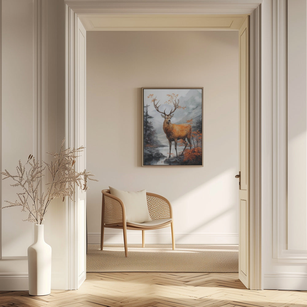 Hirsch Aquarell Tierkunst | Poster