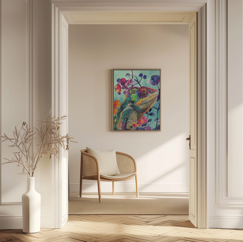 Chamäleon Aquarell Tierkunst 5 | Poster