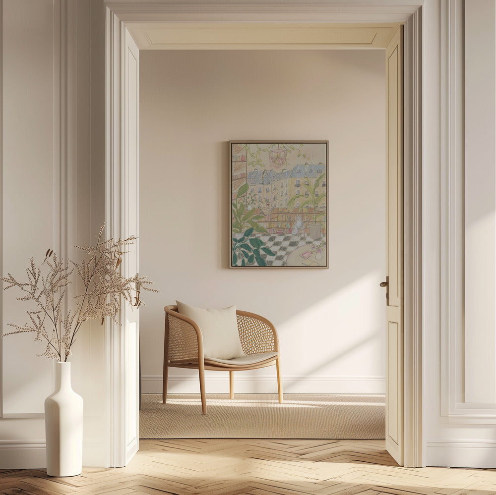 Antike Pariser Buchladenkatze | Poster