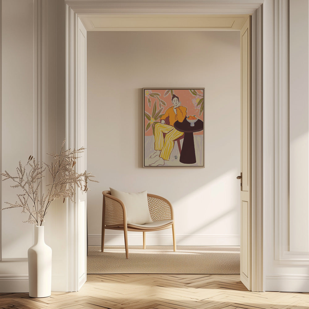 Frau mit Orangen | Poster