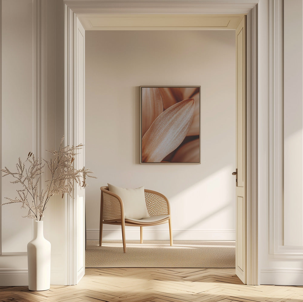 Bernsteinfarbene Blütenblatt-Eleganz | Poster