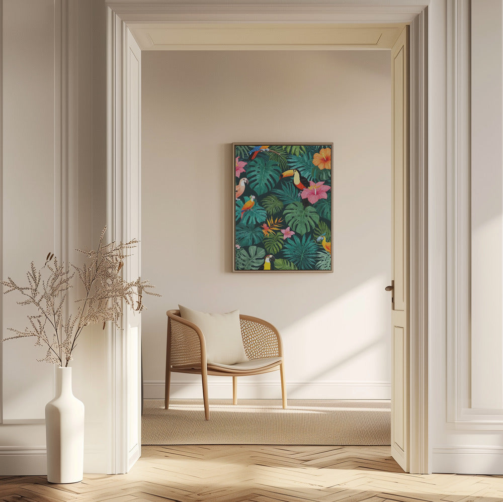 Tropical Paradise Jungle Pattern | Poster