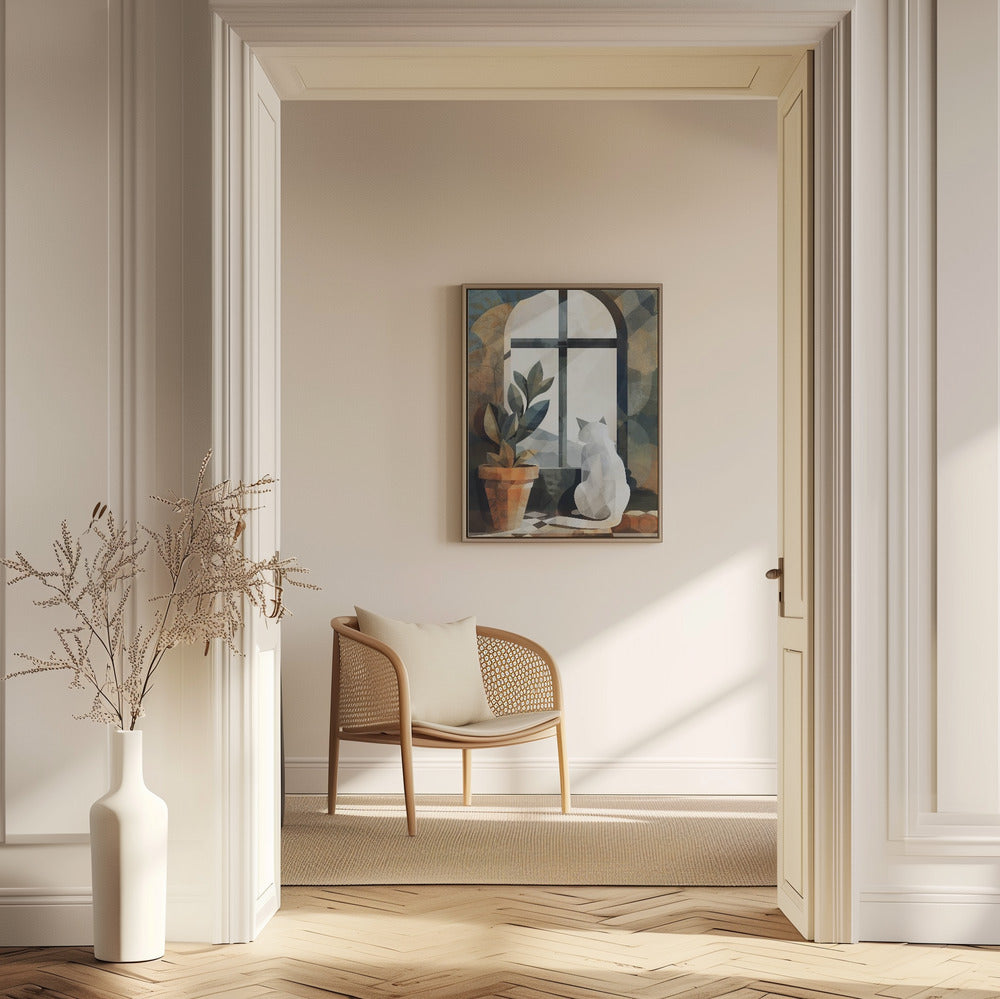 Weiße Katze | Poster