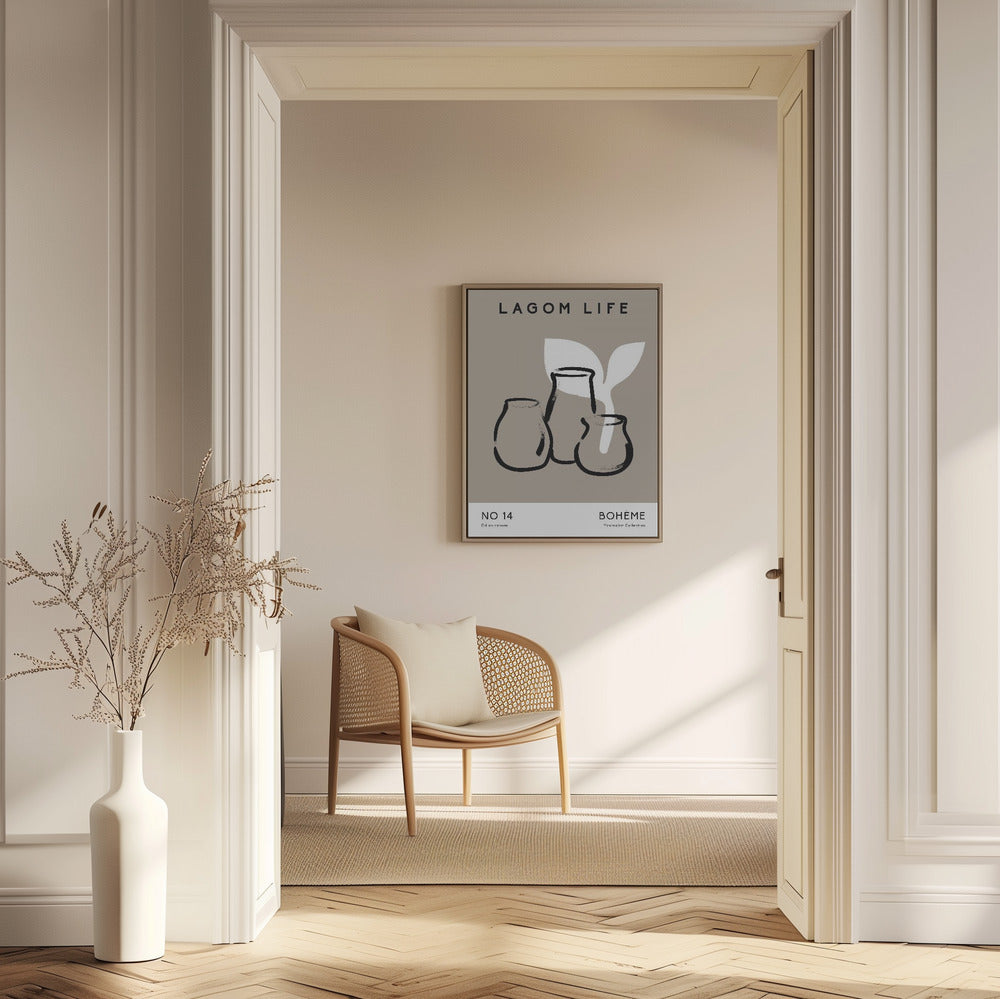 Vases and Leaf | Poster